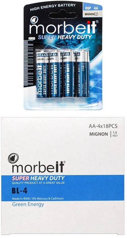 موربیت باطری قلمی کارتی4عددی 18بسته