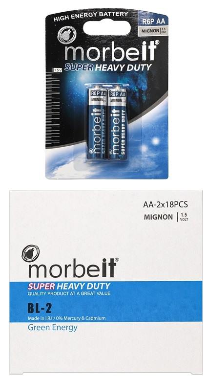 موربیت باطری قلمی کارتی2عددی18بسته