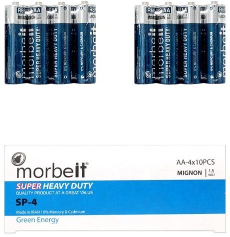 موربیت باطری نیم قلمی شیرینگ4عددی10بسته