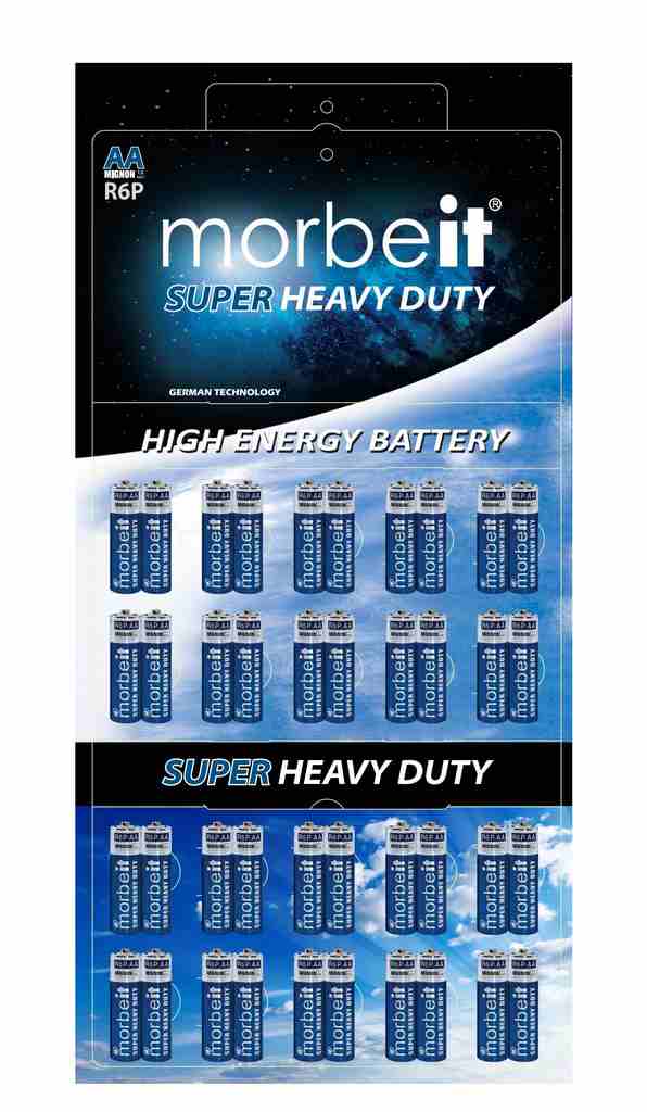 موربیت باطری نیم قلم شیرینگ 2عددی استند20تایی