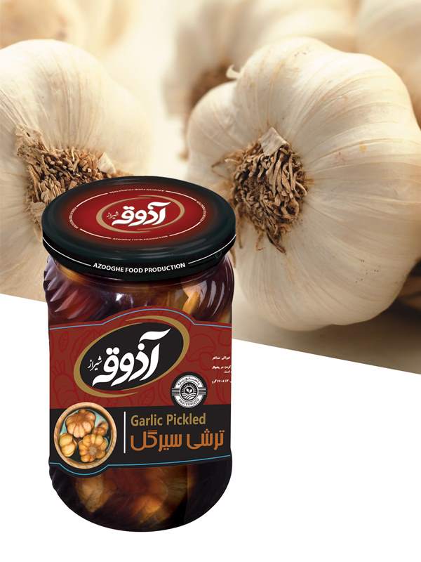 آذوقه ترشی سیرگل شیشه750گرم12عدد