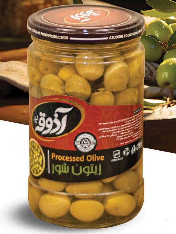 آذوقه ترشی زیتون شورشیشه750گرم12عدد