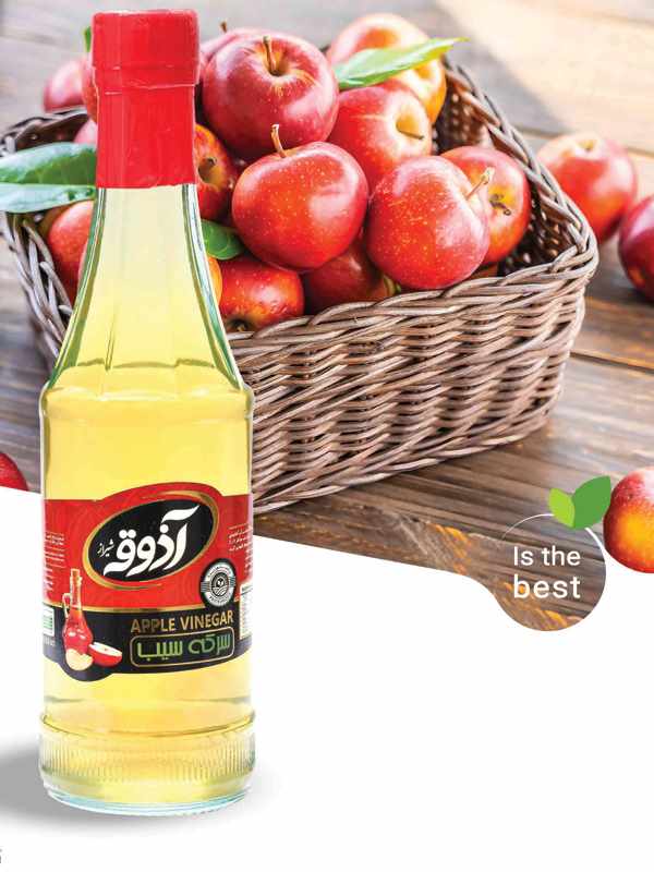 آذوقه سرکه سیب بطری300گرم12عدد