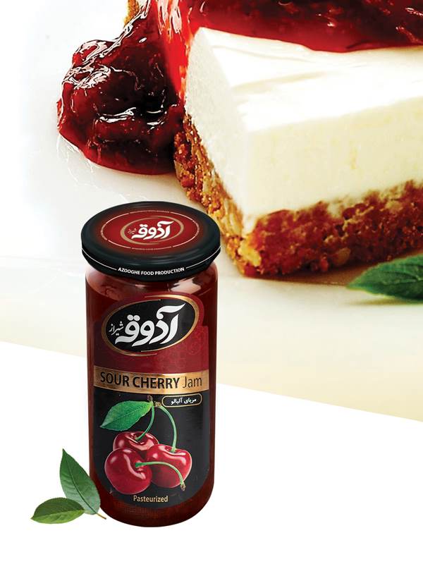 آذوقه مربای آلبالوشیشه بلند300گرم12عددی