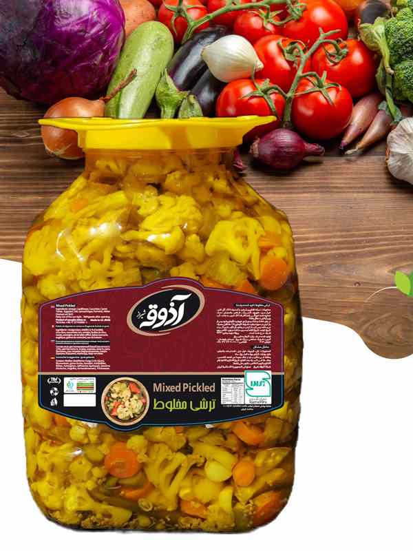 آذوقه ترشی مخلوط درشت پت10کیلویی