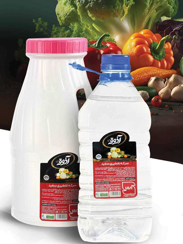 آذوقه سرکه سفیددهانه تنگ پت 3لیتری4عددی