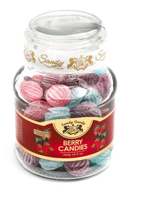 سندی آبنبات شیشه با طعم توت وحشی 300 گرمی