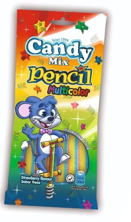 پاستیل مدادی رنگین کمانی85گرم کندی کد0034