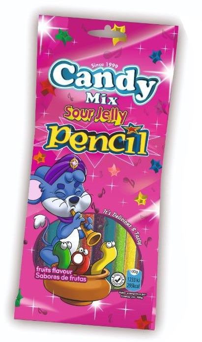 پاستیل مدادی میوه ای 85گرم کندی کد 0058