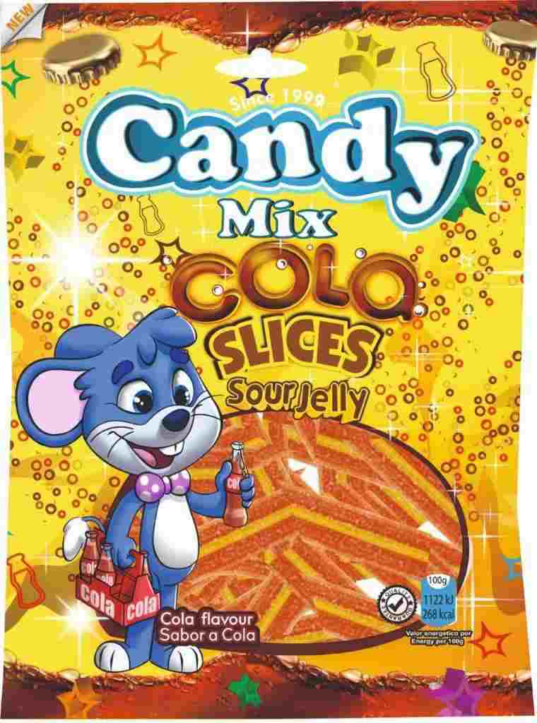 پاستیل نواری لقمه ای نوشابه 50 گرم کندی کد 0270