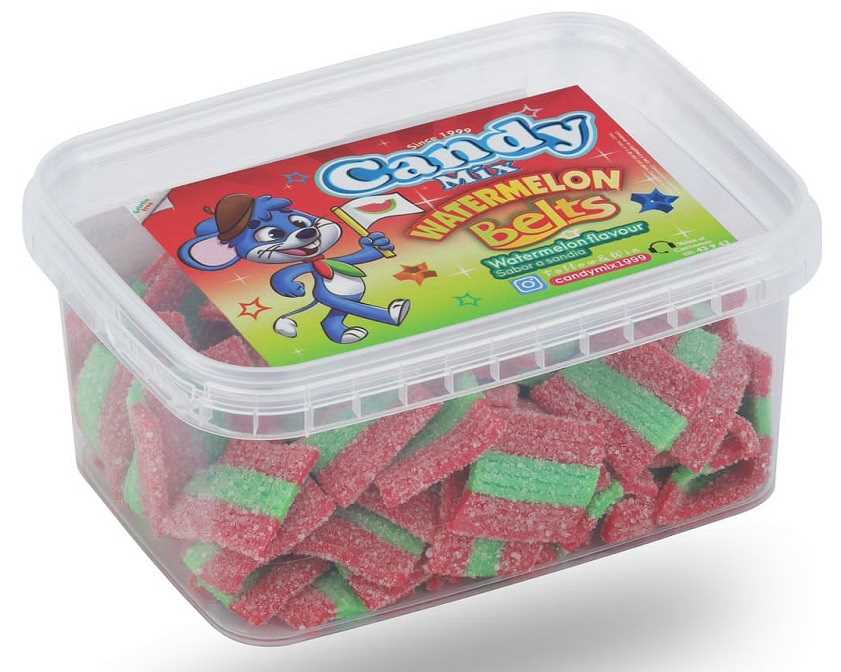 پاستیل نواری هندوانه لقمه ای225گرمی کندی کد 0591