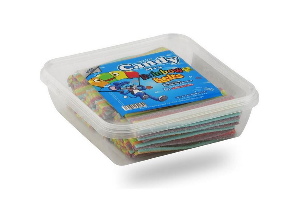 پاستیل نواری رنگین کمانی بلند 1 کیلویی کندی کد0355