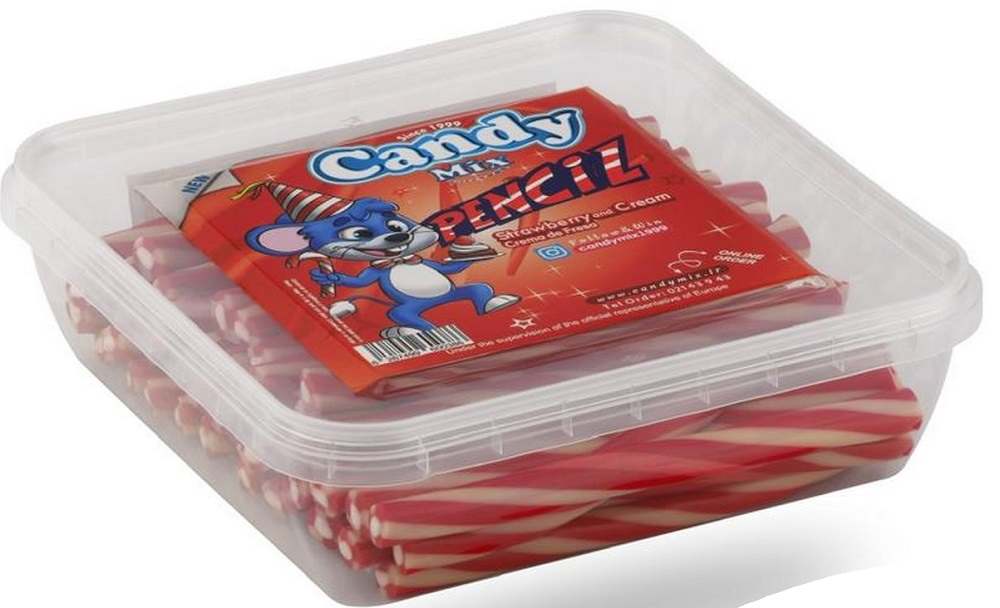 پاستیل مدادی خامه توت فرنگی بلند 1 کیلویی کندی کد0386