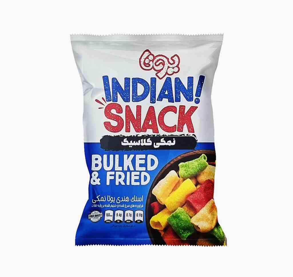 یوتا اسنک  هندی نمکی کلاسیک 28عددی75گرم