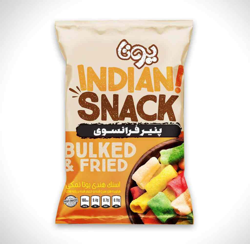 یوتا اسنک هندی پنیر فرانسوی 28 عددی75گرم