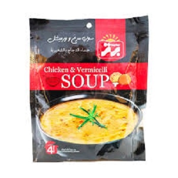 برترسوپ مرغ و ورمیشل نیمه آماده 70 گرم 12عددی سلفونی