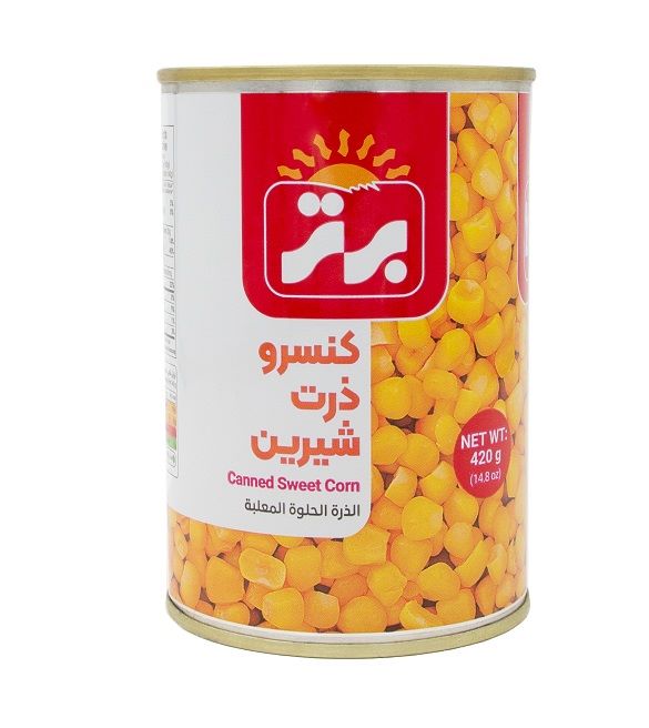 برتر کنسرو ذرت شیرین 420 گرم 12عددی114