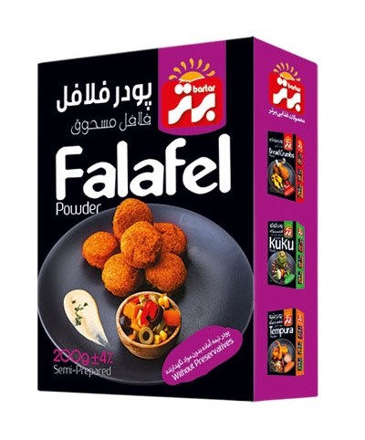 برتر پودر فلافل 200 گرم جعبه 12عددی
