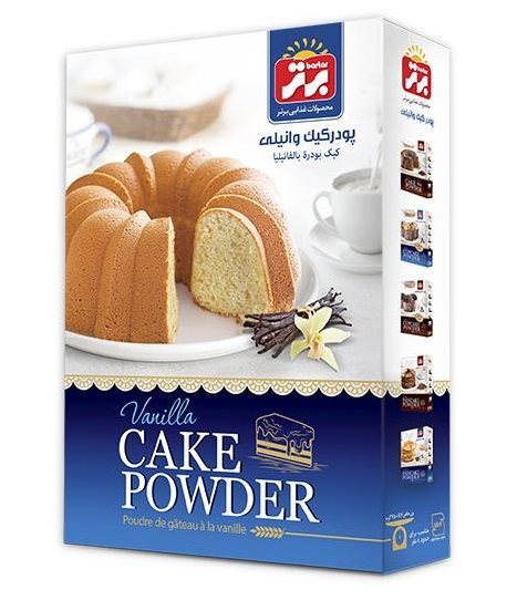 برتر پودر کيک وانيلی 450 گرم جعبه12عددی