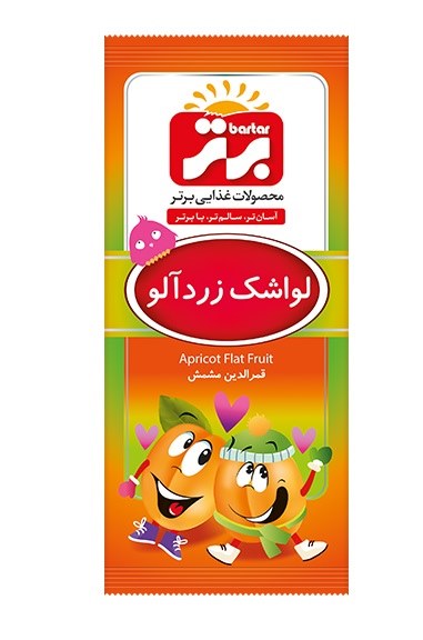 برتر لواشک زردآلو 30 گرم سلفونی 10عددی