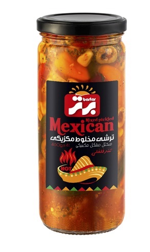 برتر ترشی مکزیکی 460 گرم شیشه 12عددی