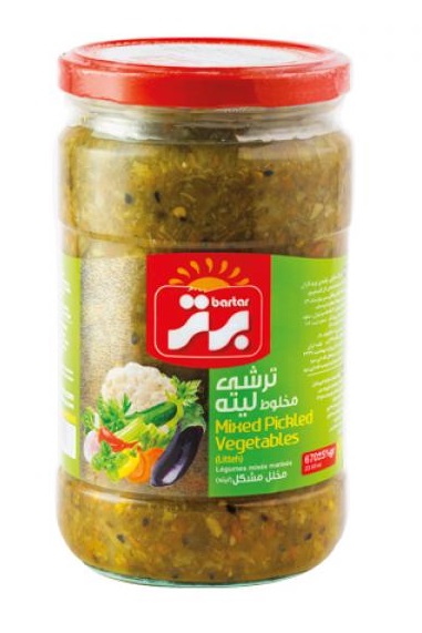 برتر ترشی لیته 670 گرم شیشه 12عددی