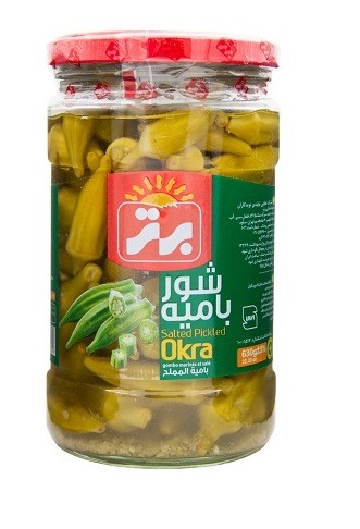برتر شور بامیه 630گرم شیشه 12 عددی