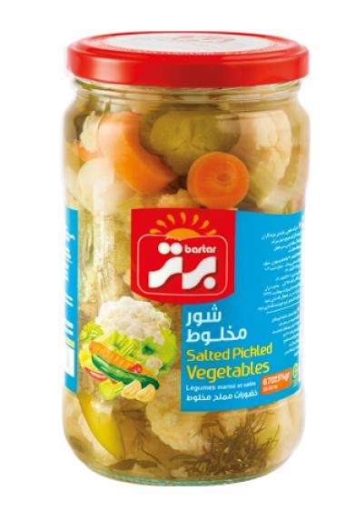 برتر شور مخلوط 670 گرم شیشه 12عددی