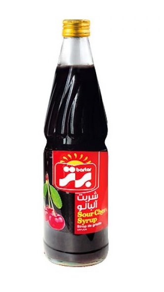 برتر شربت آلبالو 660 گرم شیشه 12عددی