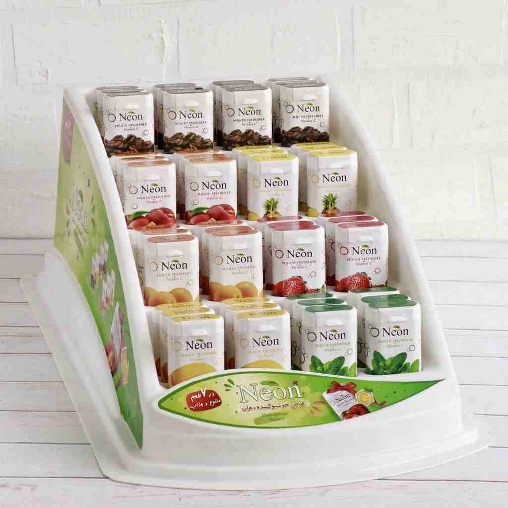 قرص خوش بو کننده دهان نئون در 7 طعم 48 عددی