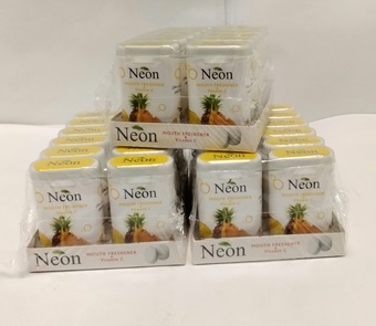 قرص خوش بوکننده دهان نئون آناناس استند12عددی