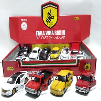 طاها خودرو فلزی عقب کش جور 12 عددی