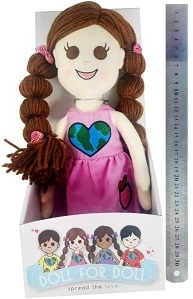 عروسک دخترپارچه ای خارجی 30سانت