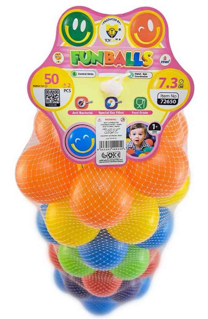 توپ پلاستیکی متوسط توری 50عددی