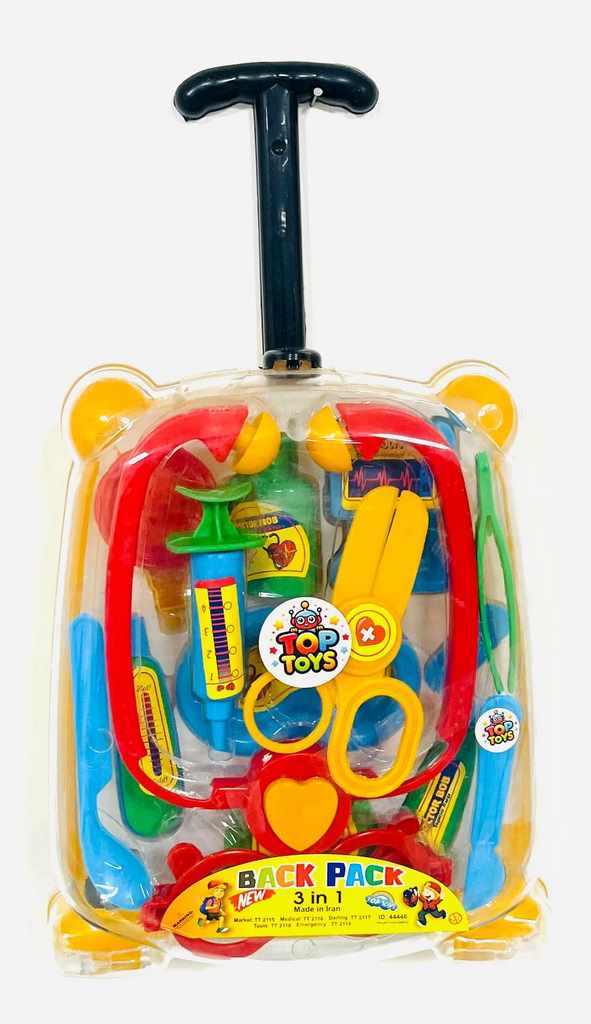 ست کوله پشتی پزشکی16تیکه چرخ دار