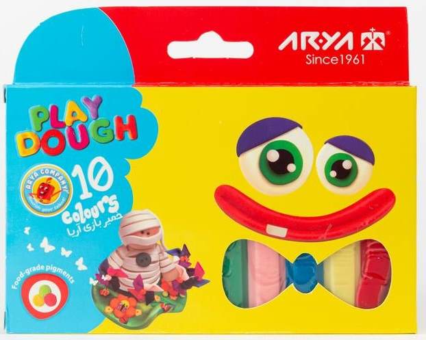 آریا خمیر آویزدار 10 رنگ ساده کد 1048