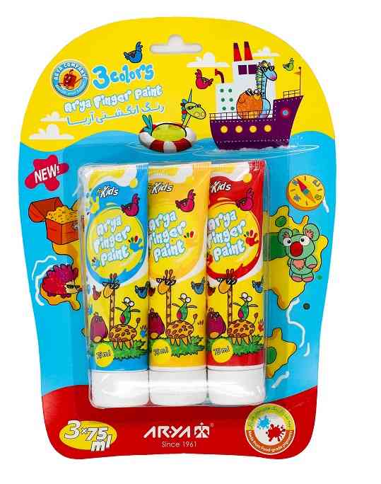 آریا رنگ انگشتی تیوپی 3 رنگ کد 7016