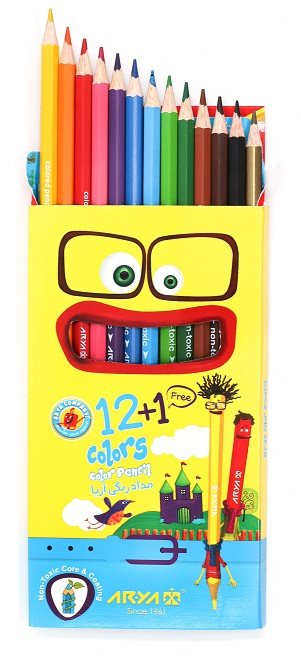 آریا مداد رنگی 1+12 کد 3016