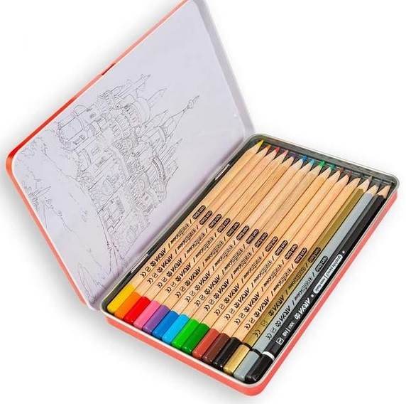 آریا مداد رنگی 3+12 رنگ فلزی کد 3021