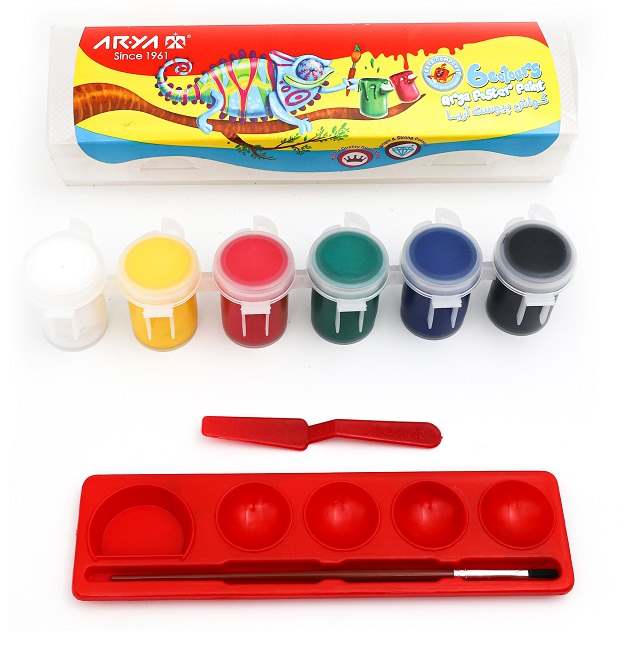 آریا گواش 6 رنگ پیوسته طلقی کد 4009