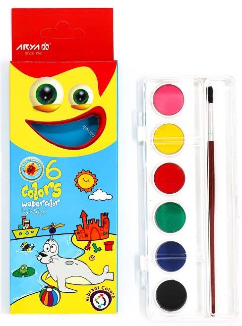 آریا آبرنگ 6 رنگ کد 5001